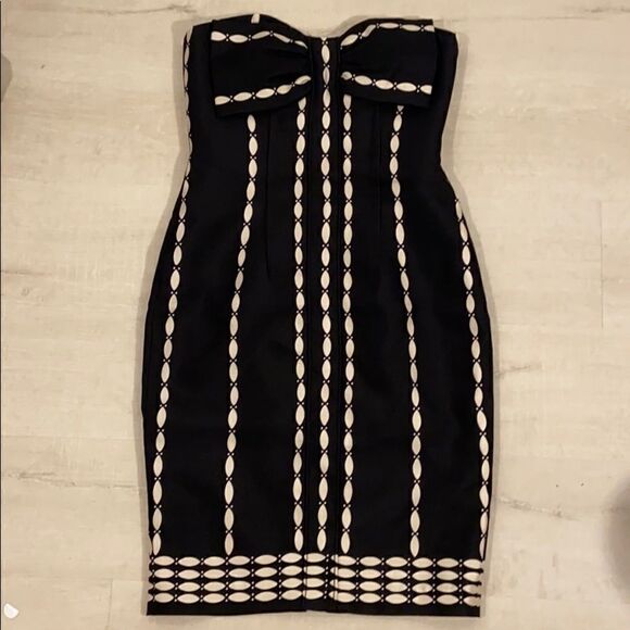 NWT Tracy Reese Strapless Bow Front Cocktail Dress - Picture 1 of 12